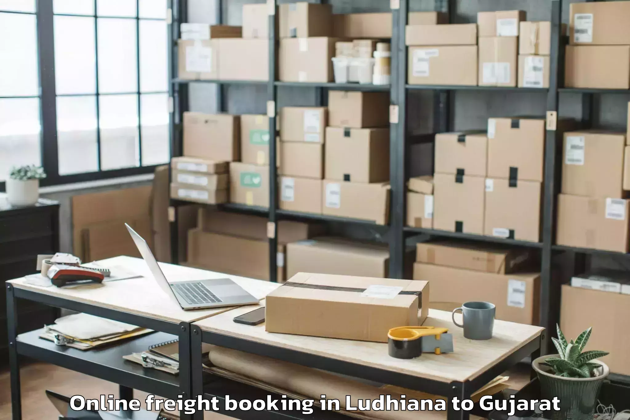 Affordable Ludhiana to Una Gir Somnath Online Freight Booking